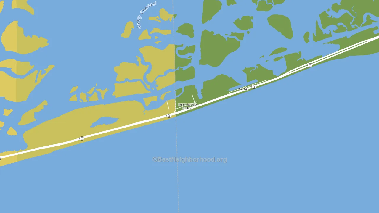 West Gilgo Beach, NY block-group voter-turnout map