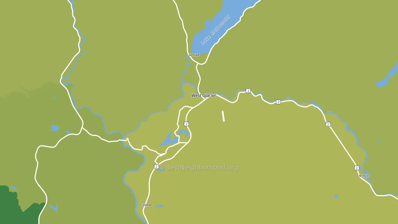 West Glacier, MT block-group voter-turnout map