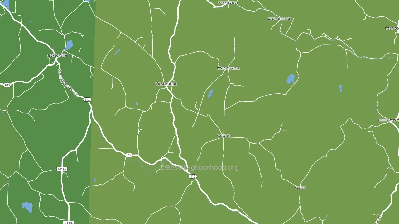 West Halifax, VT block-group voter-turnout map