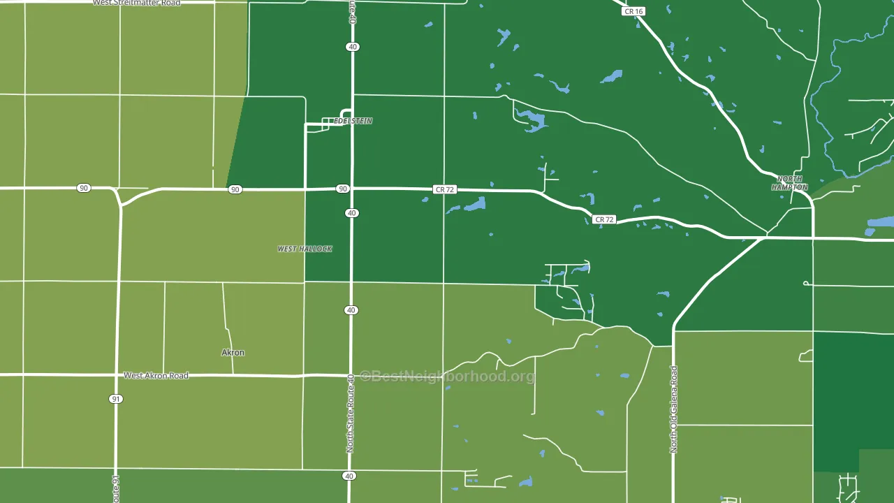 West Hallock, IL block-group voter-turnout map