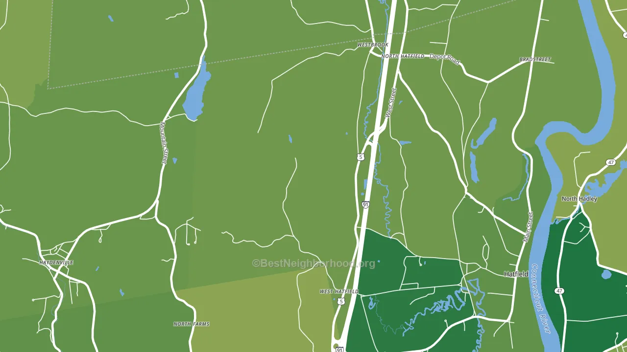 West Hatfield, MA block-group voter-turnout map
