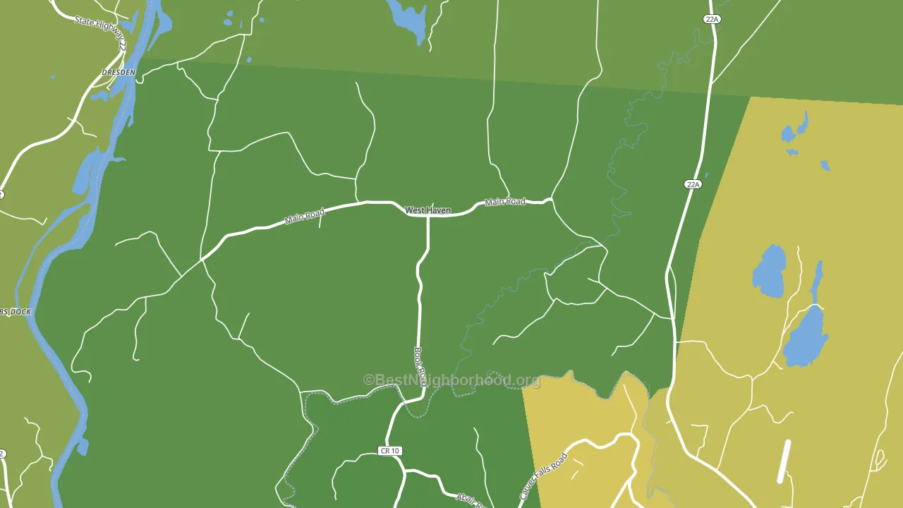 West Haven, VT block-group voter-turnout map