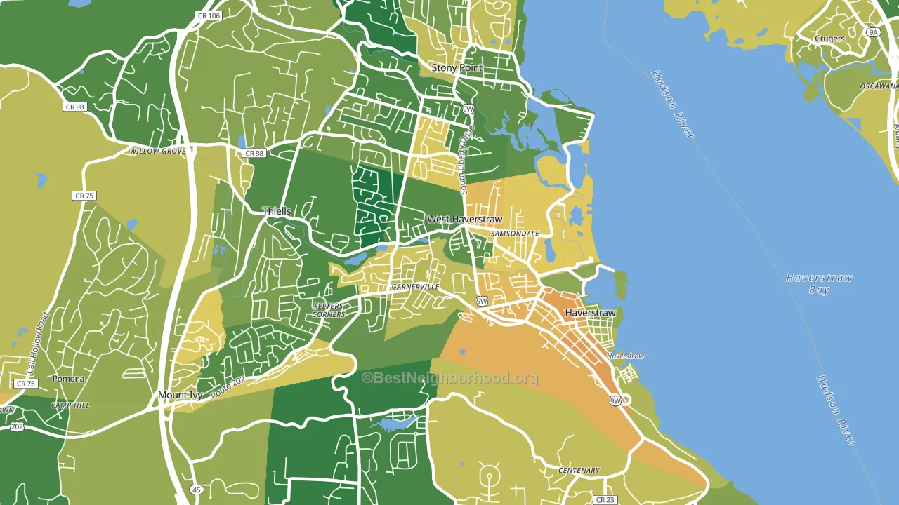 West Haverstraw, NY block-group voter-turnout map