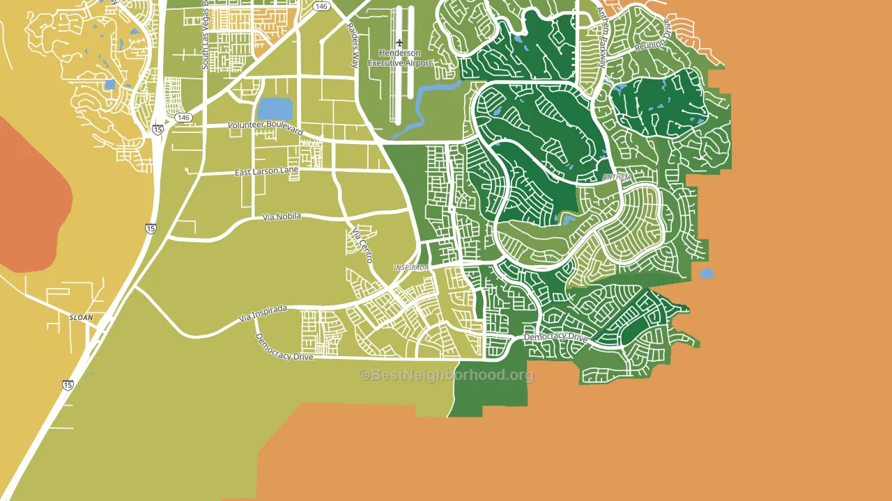 West Henderson, Henderson, NV block-group voter-turnout map