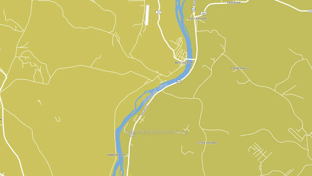 West Hickory, PA block-group voter-turnout map