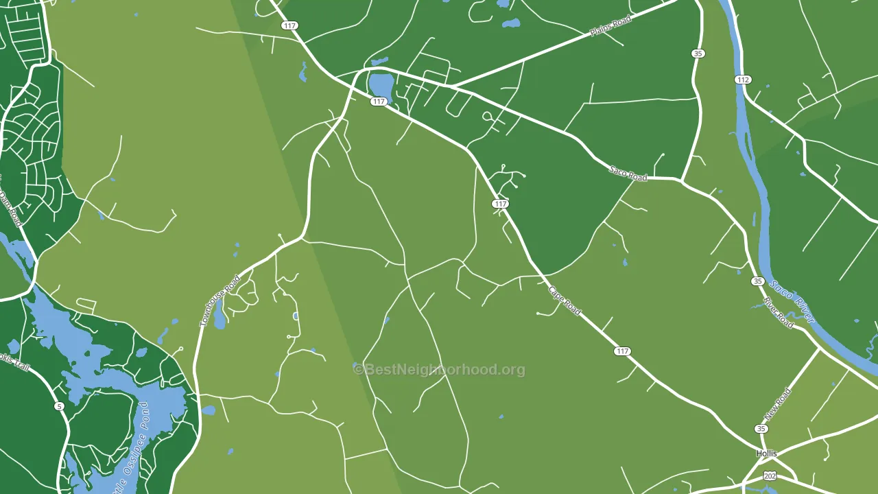 West Hollis, ME block-group voter-turnout map