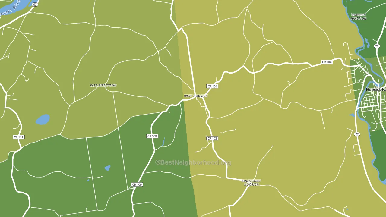 West Hoosick, NY block-group voter-turnout map