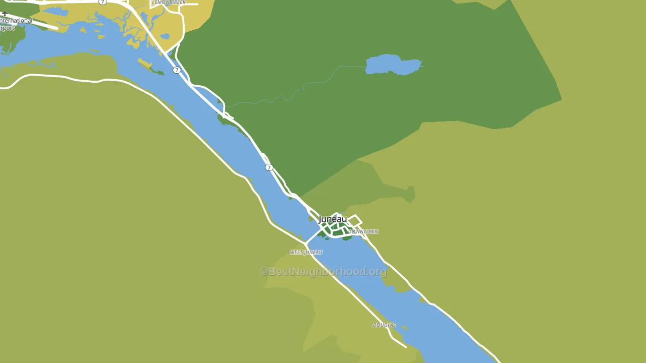 West Juneau, AK block-group voter-turnout map