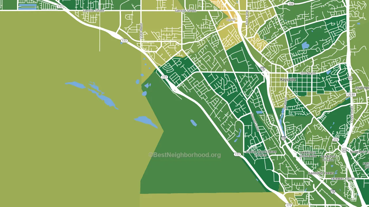 West Kaysville, UT block-group voter-turnout map