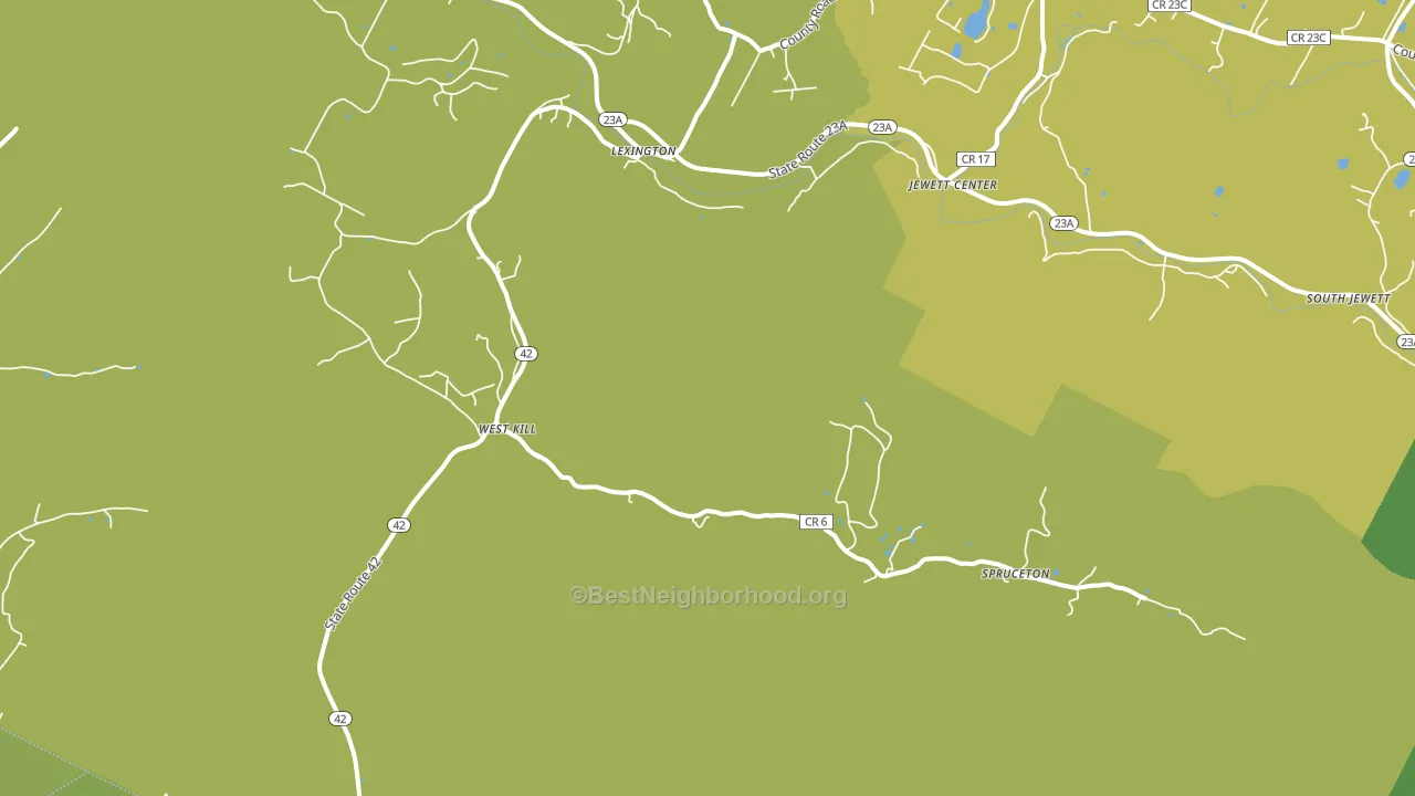 West Kill, NY block-group voter-turnout map