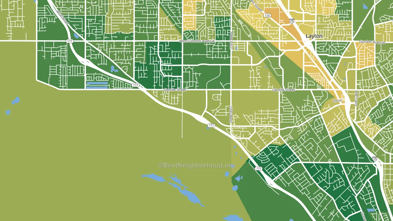 West Layton, UT block-group voter-turnout map