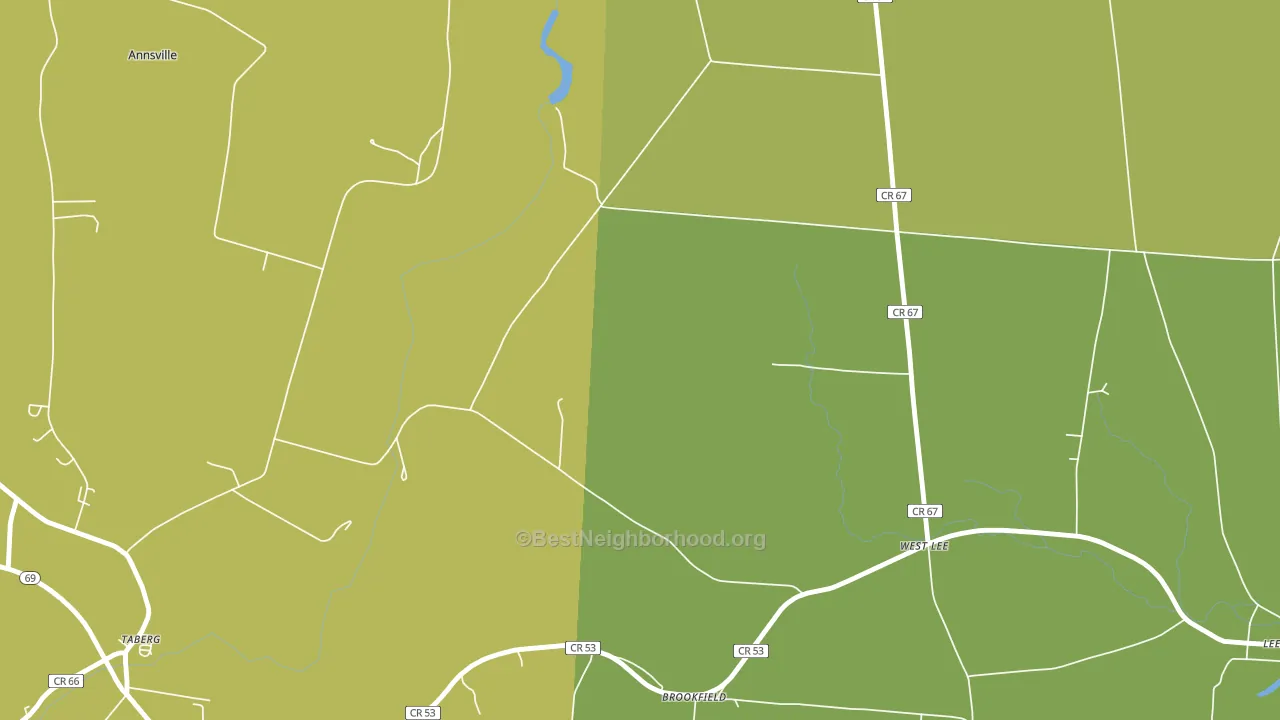West Lee, NY block-group voter-turnout map
