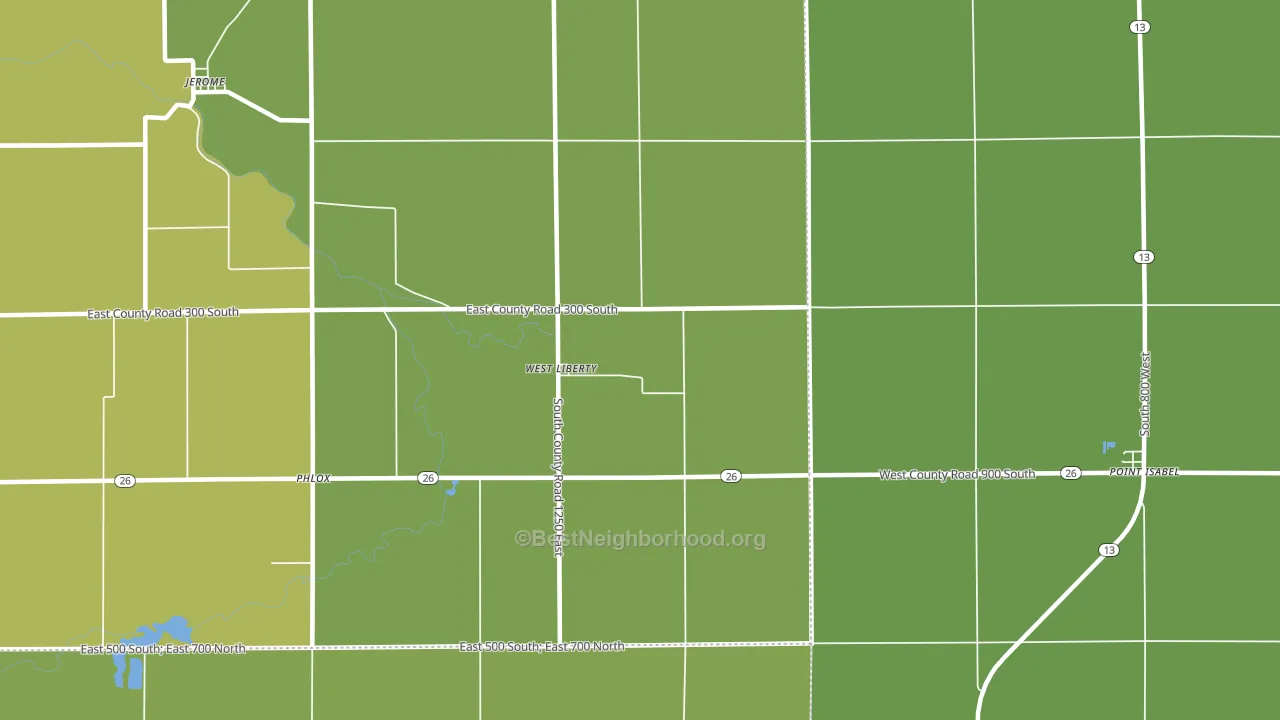 West Liberty, IN block-group voter-turnout map