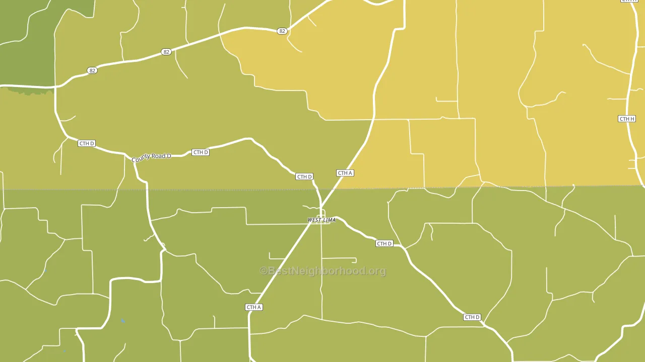 West Lima, WI block-group voter-turnout map