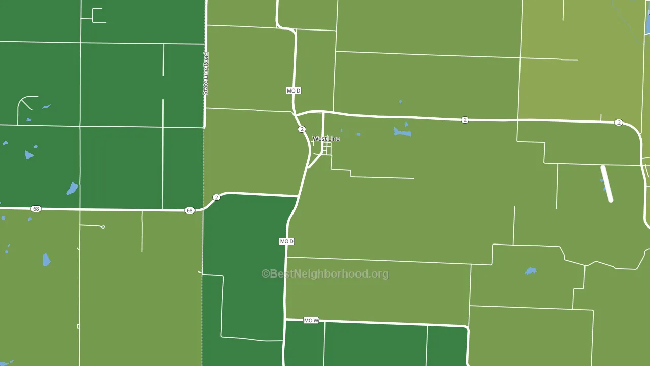 West Line, MO block-group voter-turnout map
