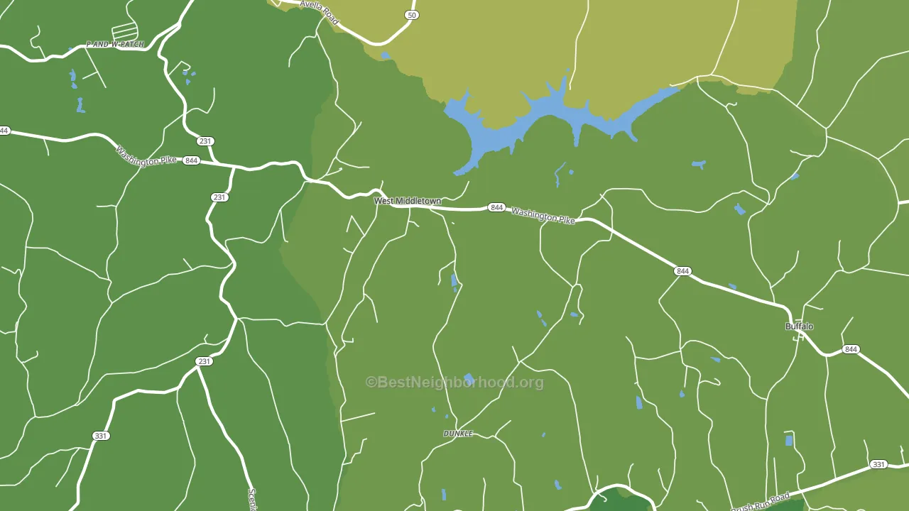 West Middletown, PA block-group voter-turnout map