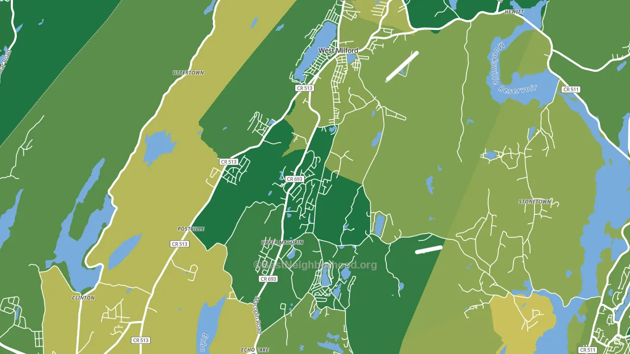 West Milford, NJ block-group voter-turnout map