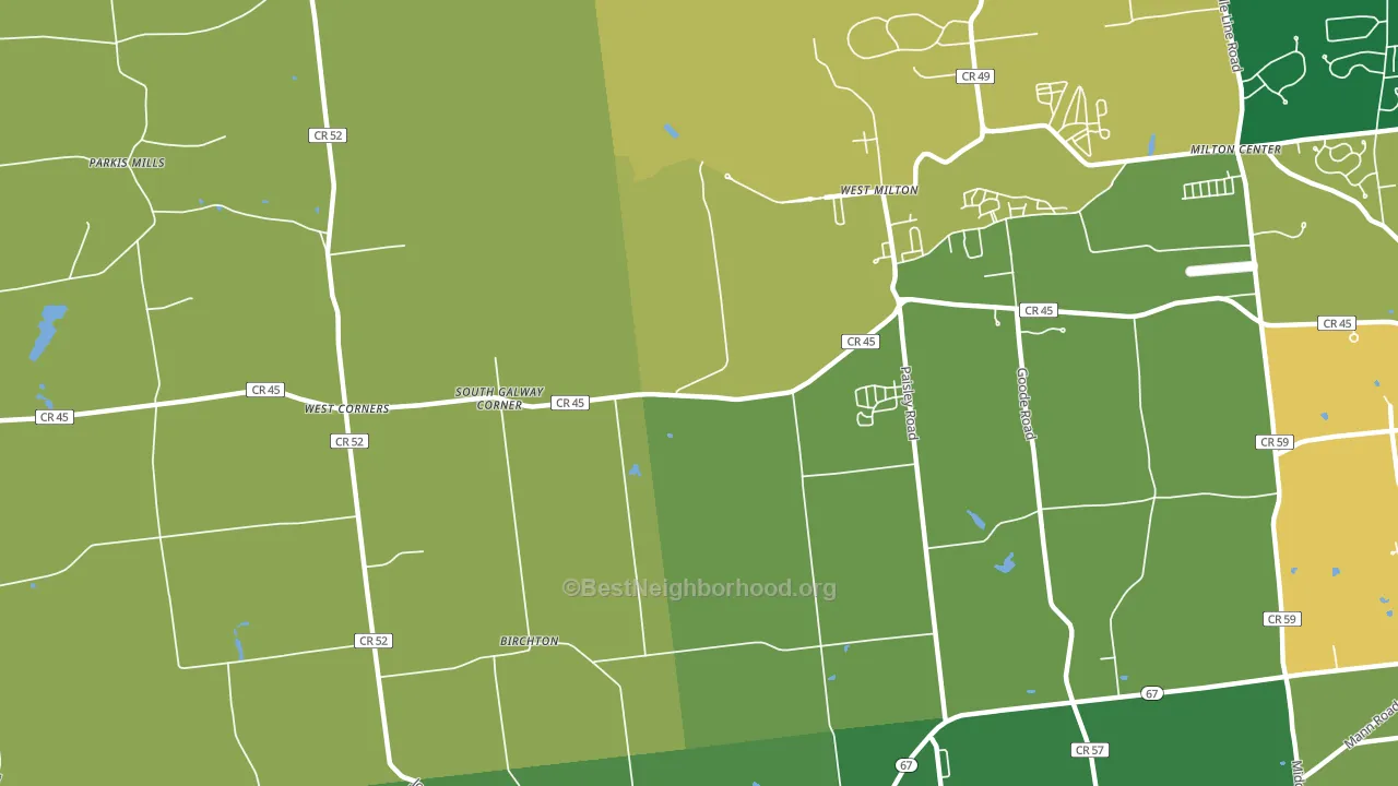 West Milton, NY block-group voter-turnout map