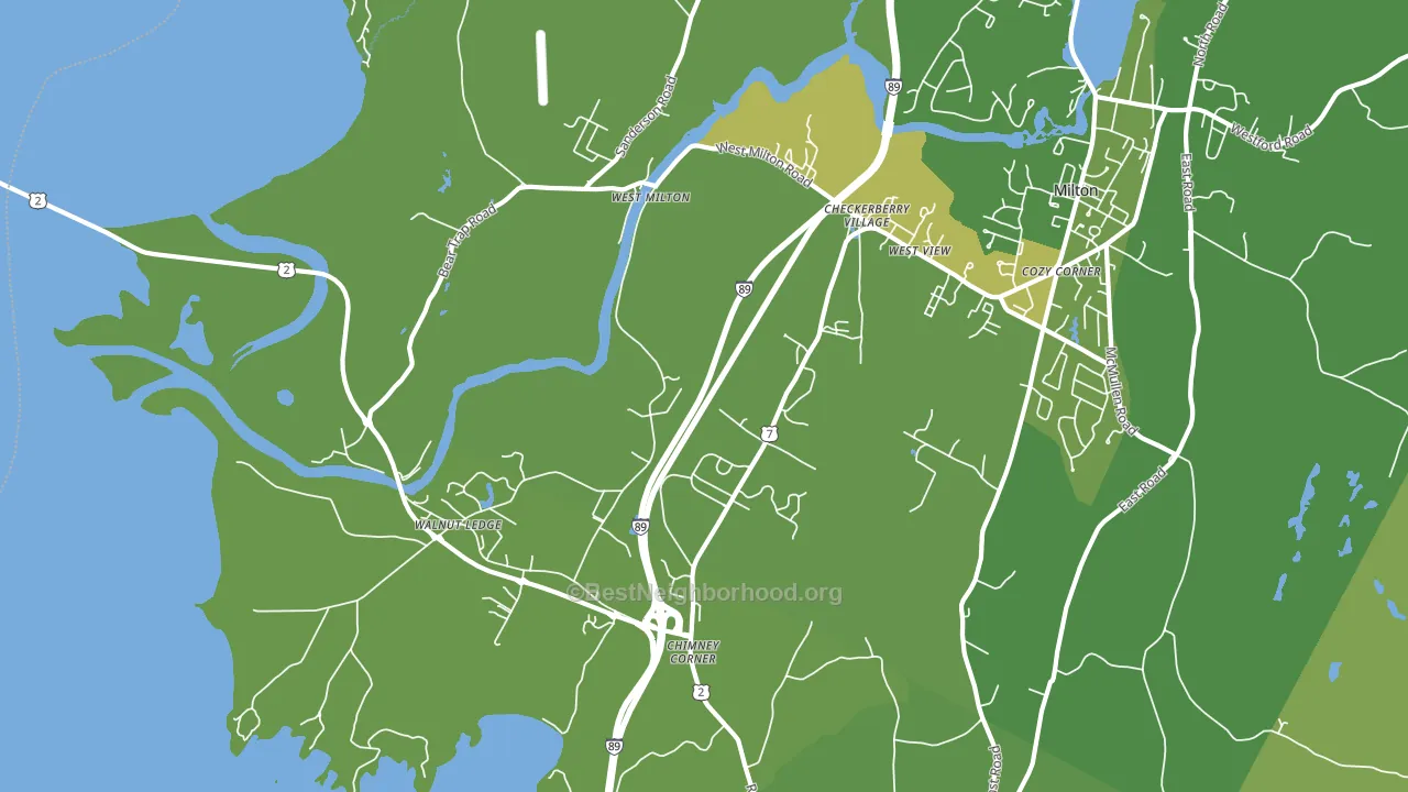 West Milton, VT block-group voter-turnout map