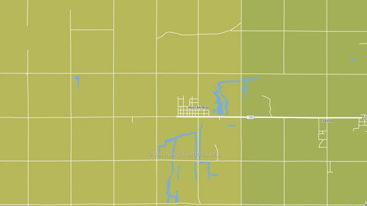 West Mineral, KS block-group voter-turnout map
