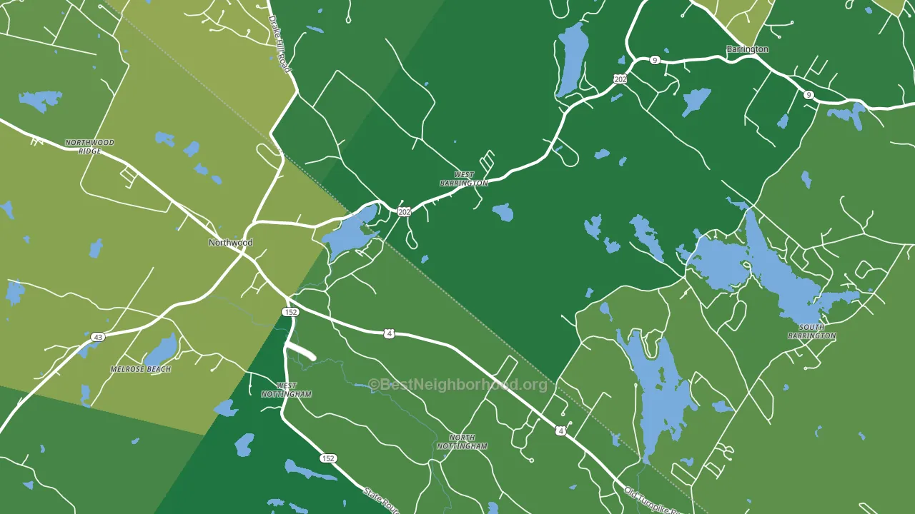 West Nottingham, NH block-group voter-turnout map