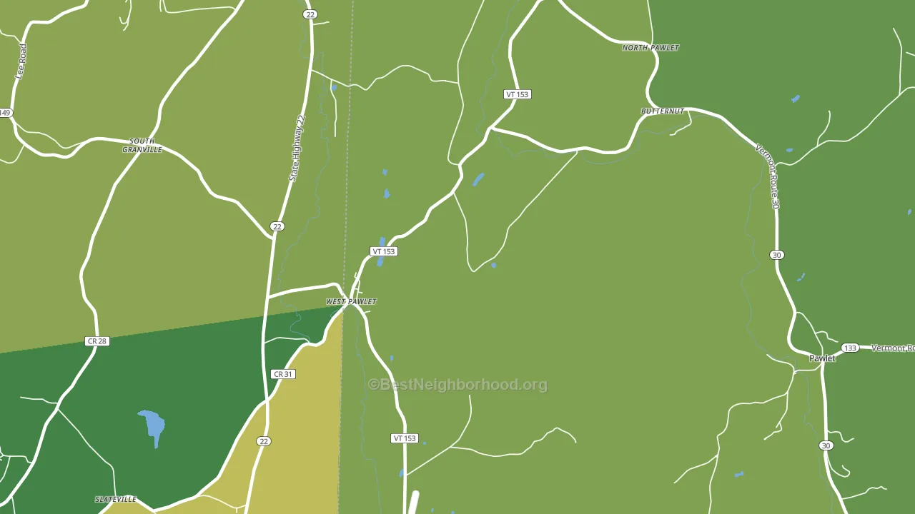 West Pawlet, VT block-group voter-turnout map
