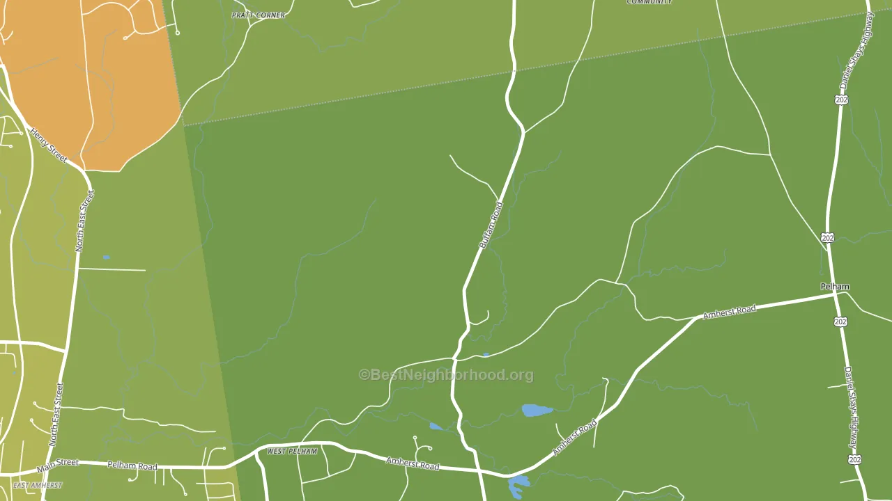 West Pelham, MA block-group voter-turnout map