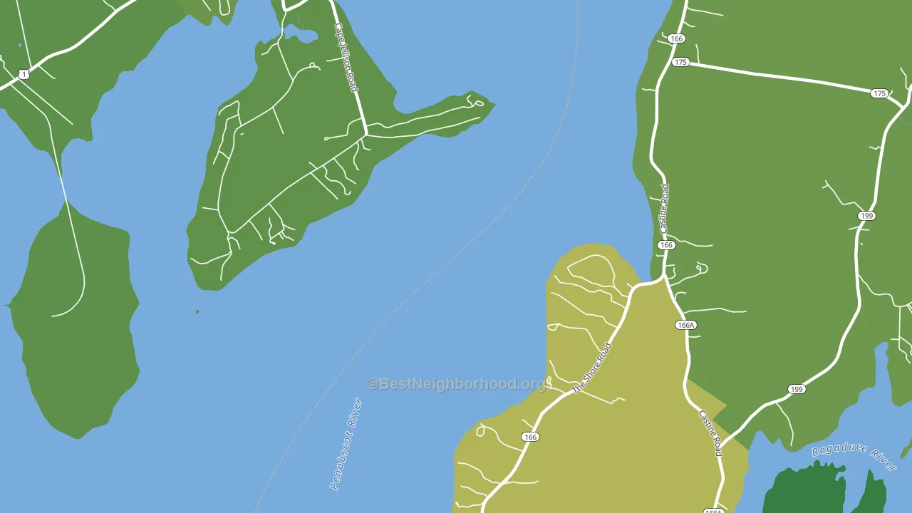 West Penobscot, ME block-group voter-turnout map