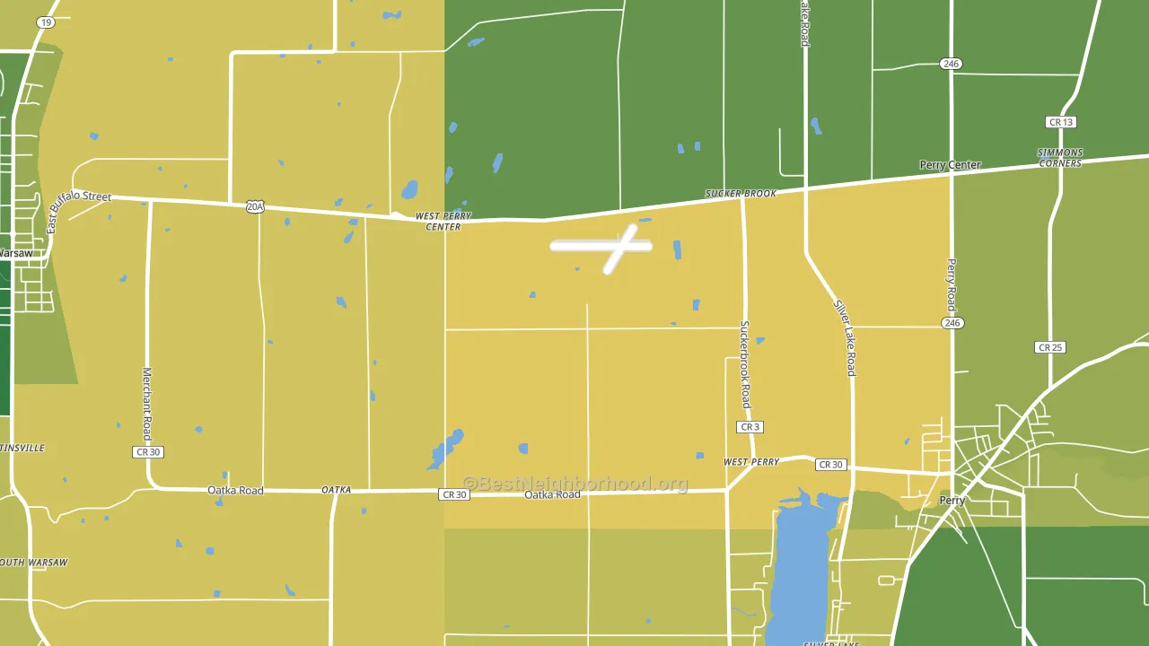 West Perry, NY block-group voter-turnout map