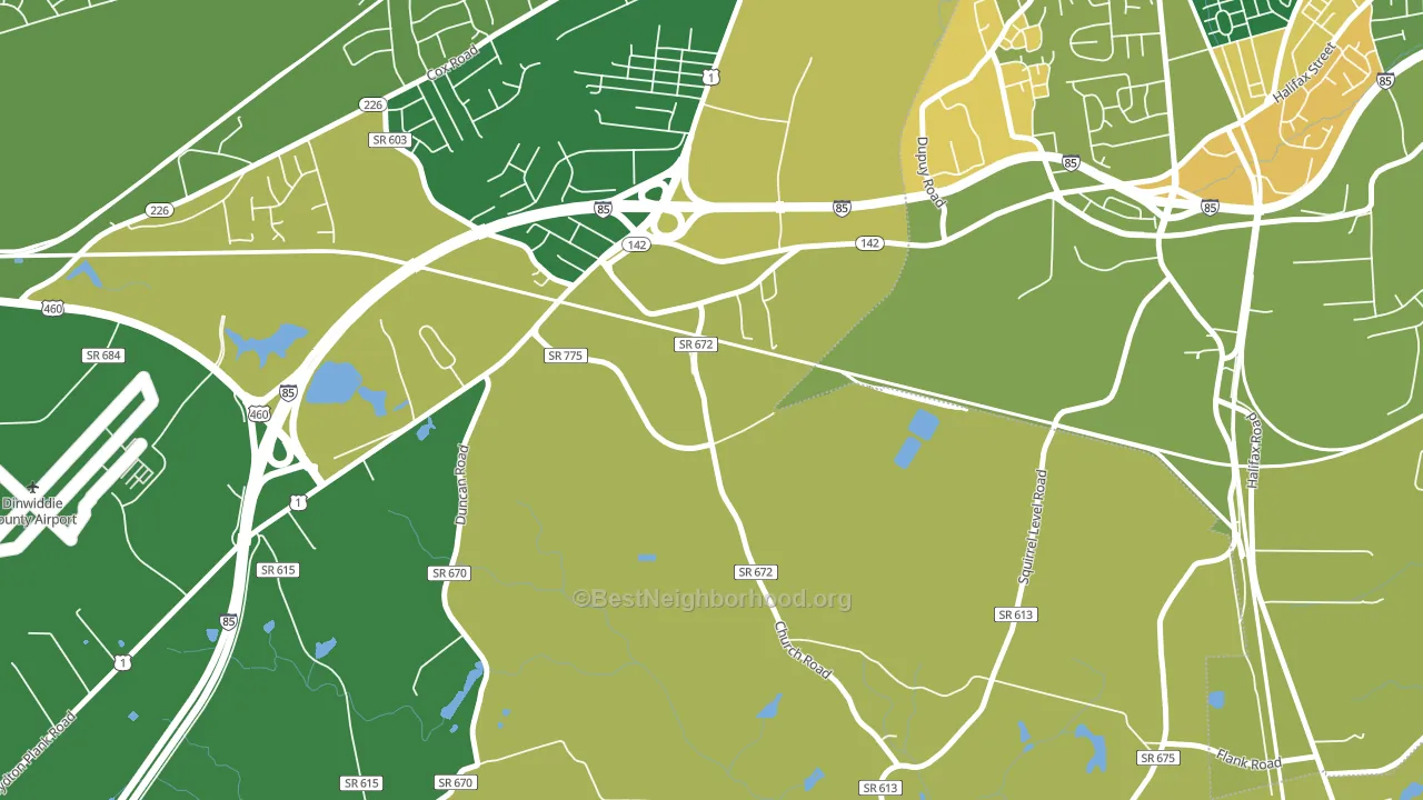 West Petersburg, VA block-group voter-turnout map
