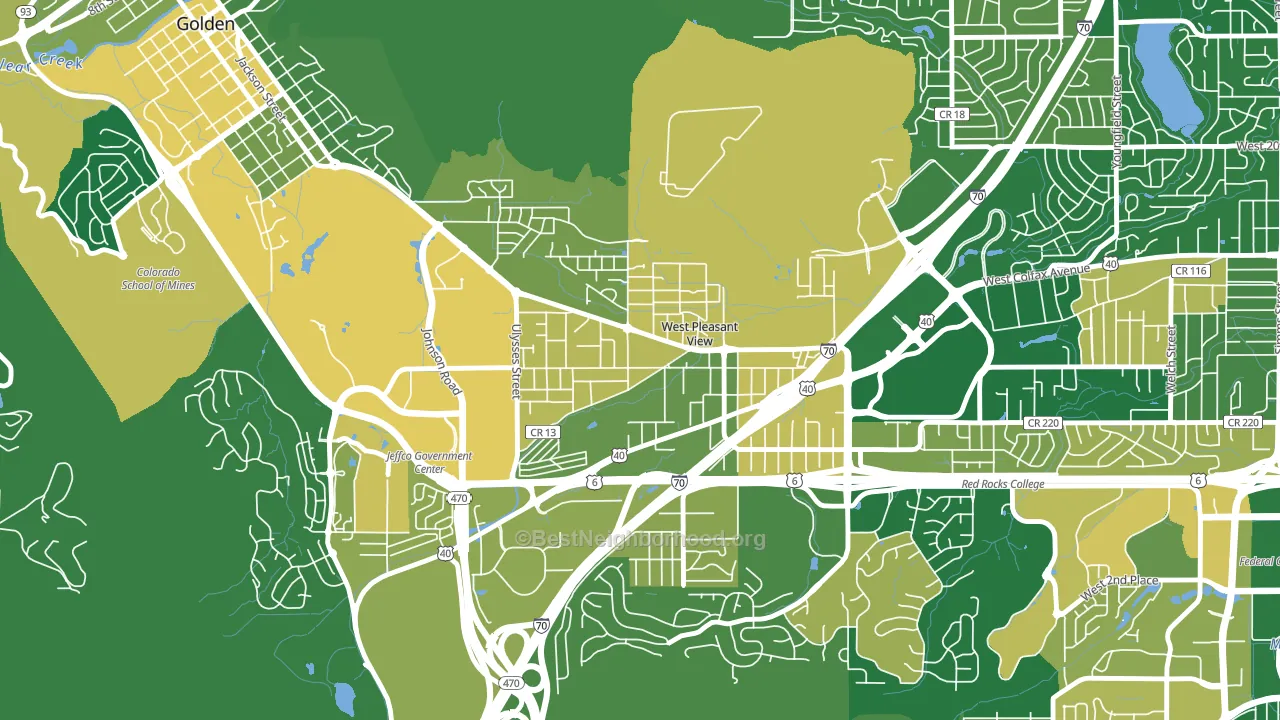 West Pleasant View, CO block-group voter-turnout map