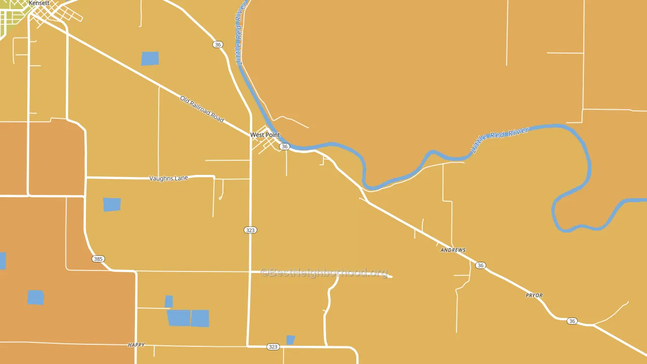 West Point, AR block-group voter-turnout map