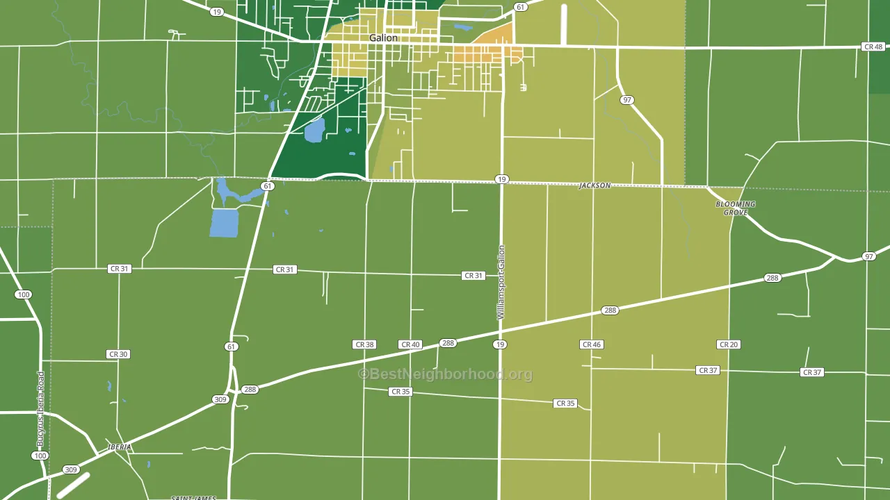 West Point, OH block-group voter-turnout map