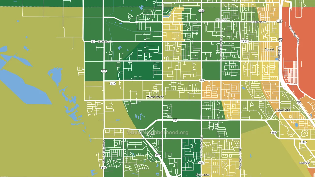 West Point, UT block-group voter-turnout map