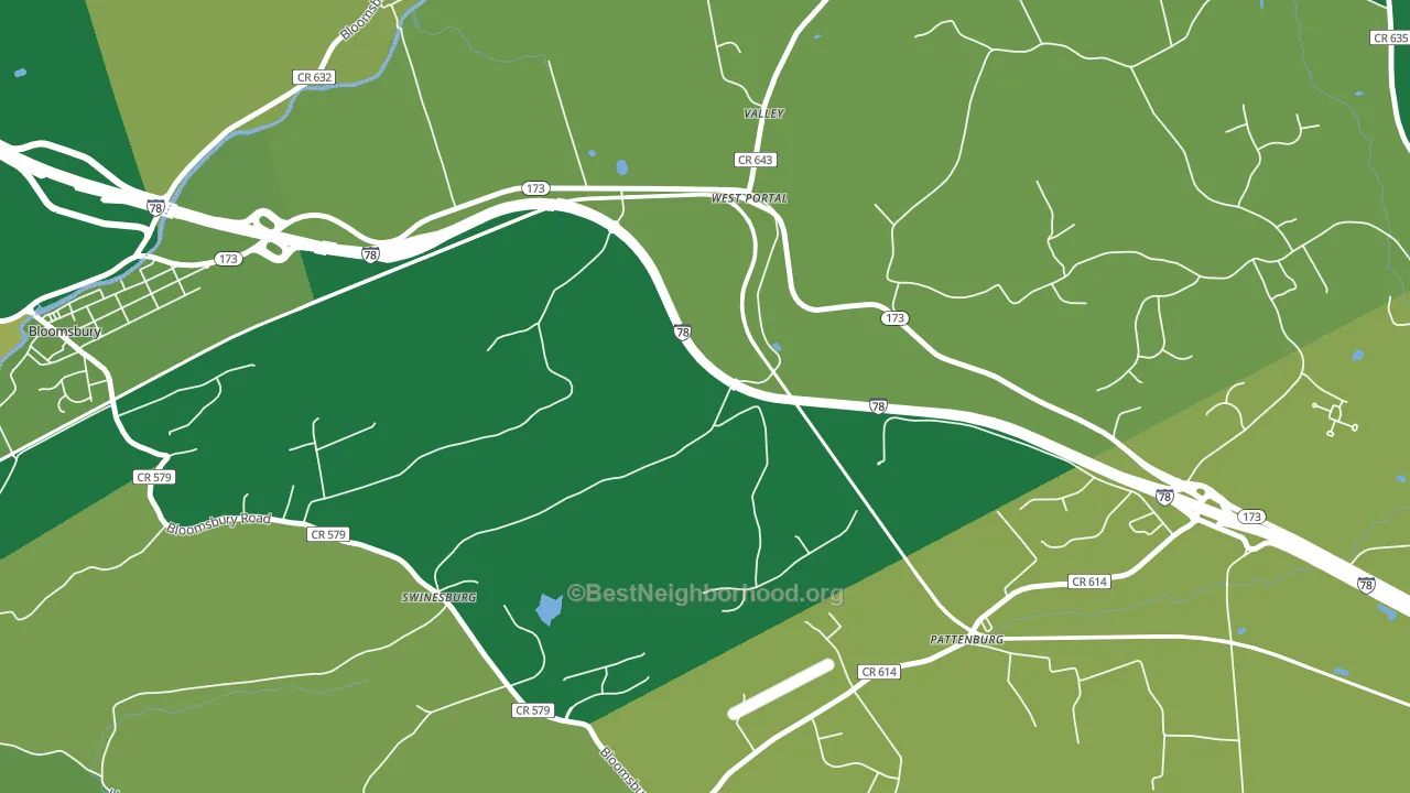 West Portal, NJ block-group voter-turnout map