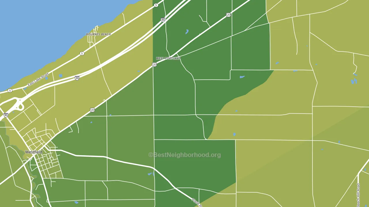 West Portland, NY block-group voter-turnout map