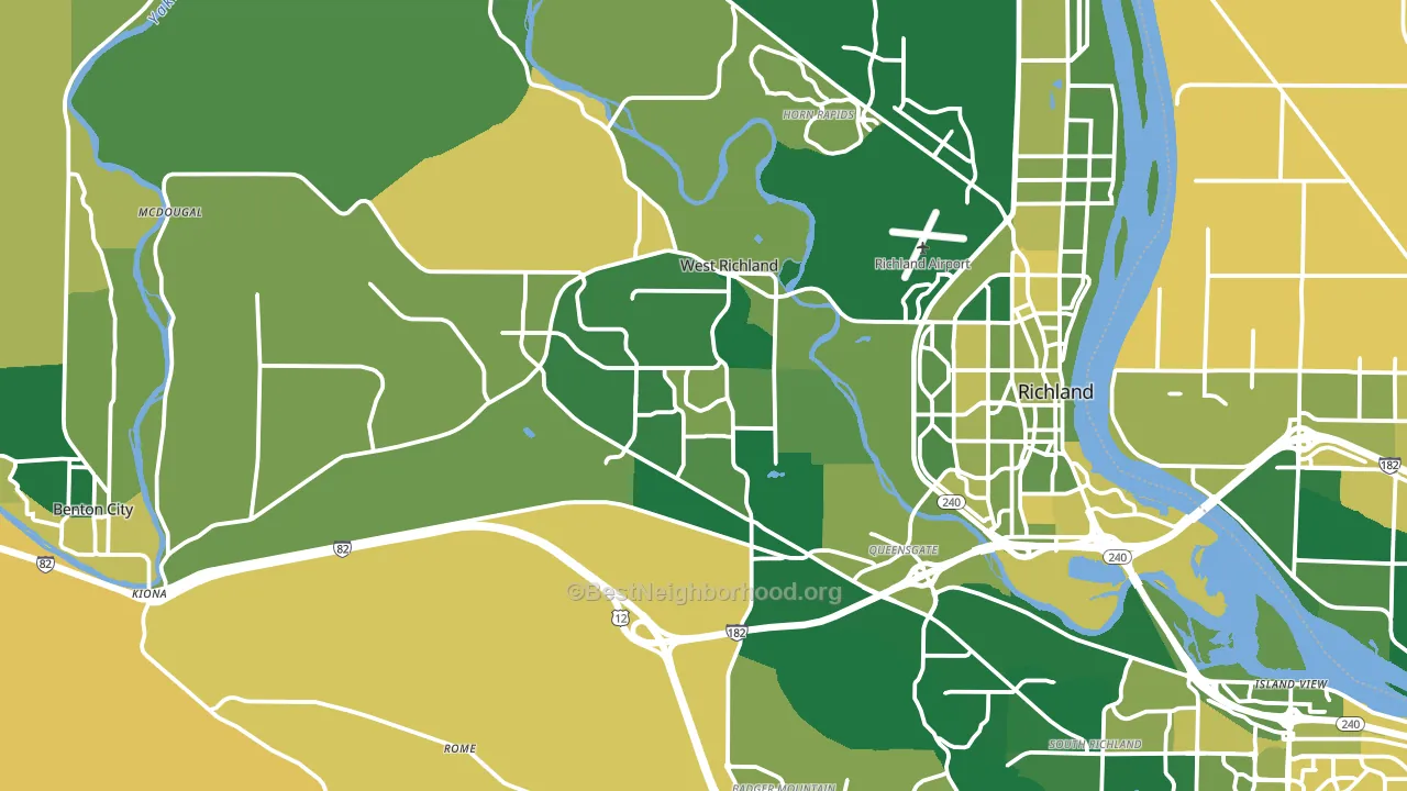 West Richland, WA block-group voter-turnout map