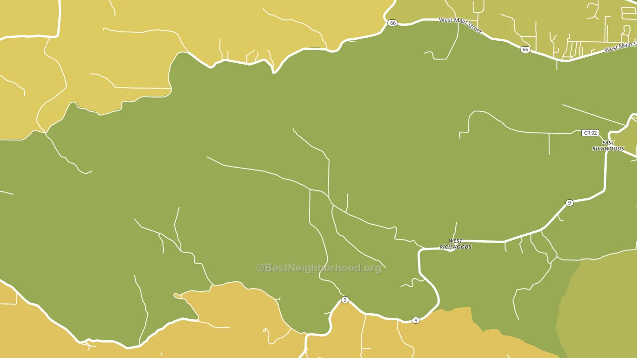 West Richwoods, AR block-group voter-turnout map