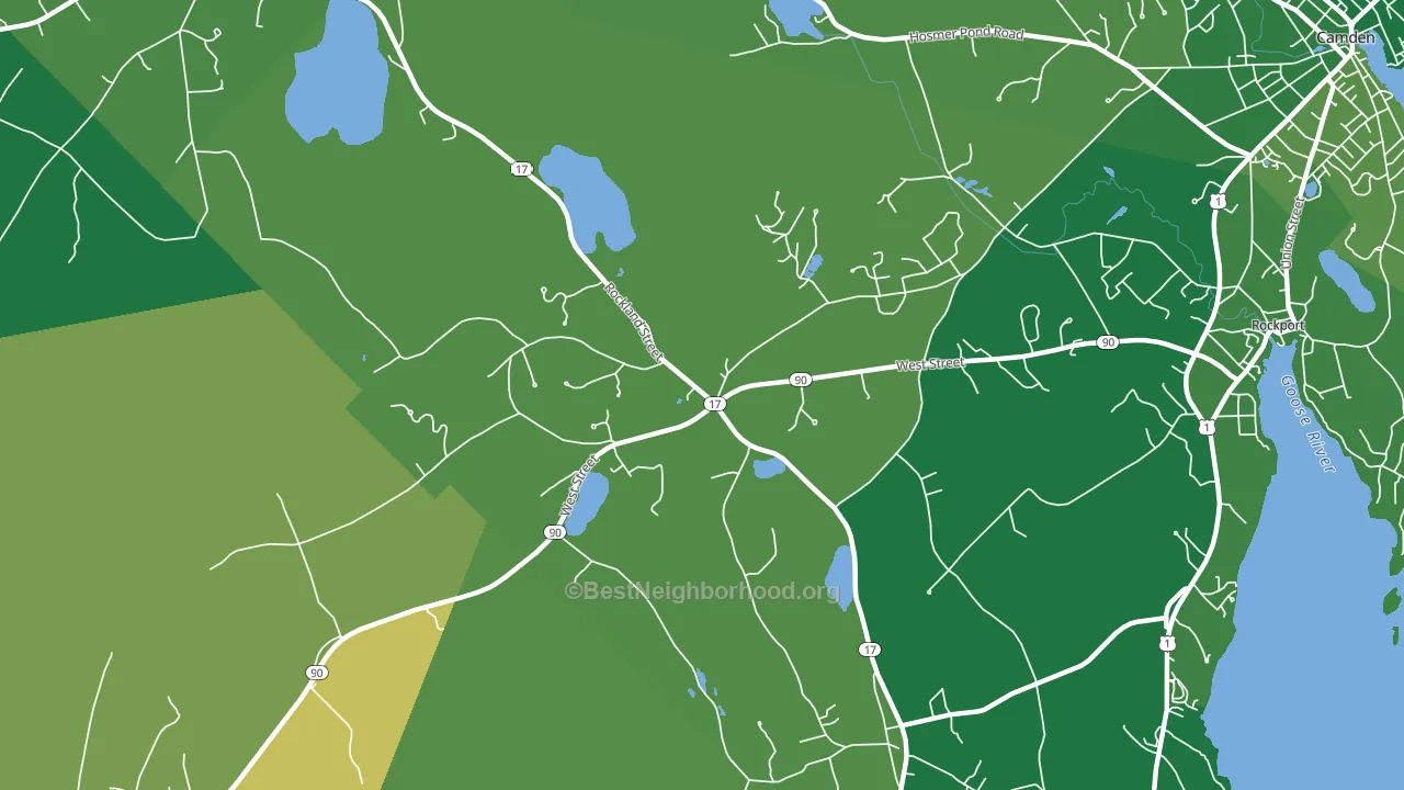 West Rockport, ME block-group voter-turnout map