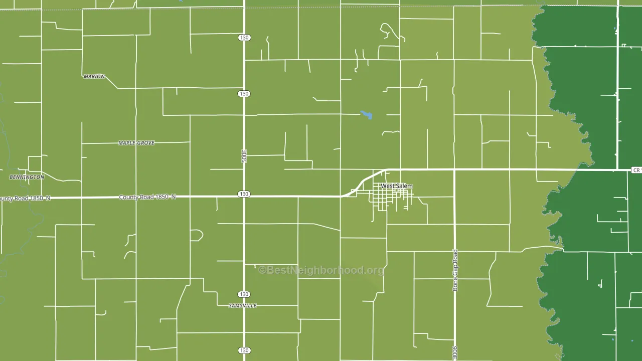 West Salem, IL block-group voter-turnout map