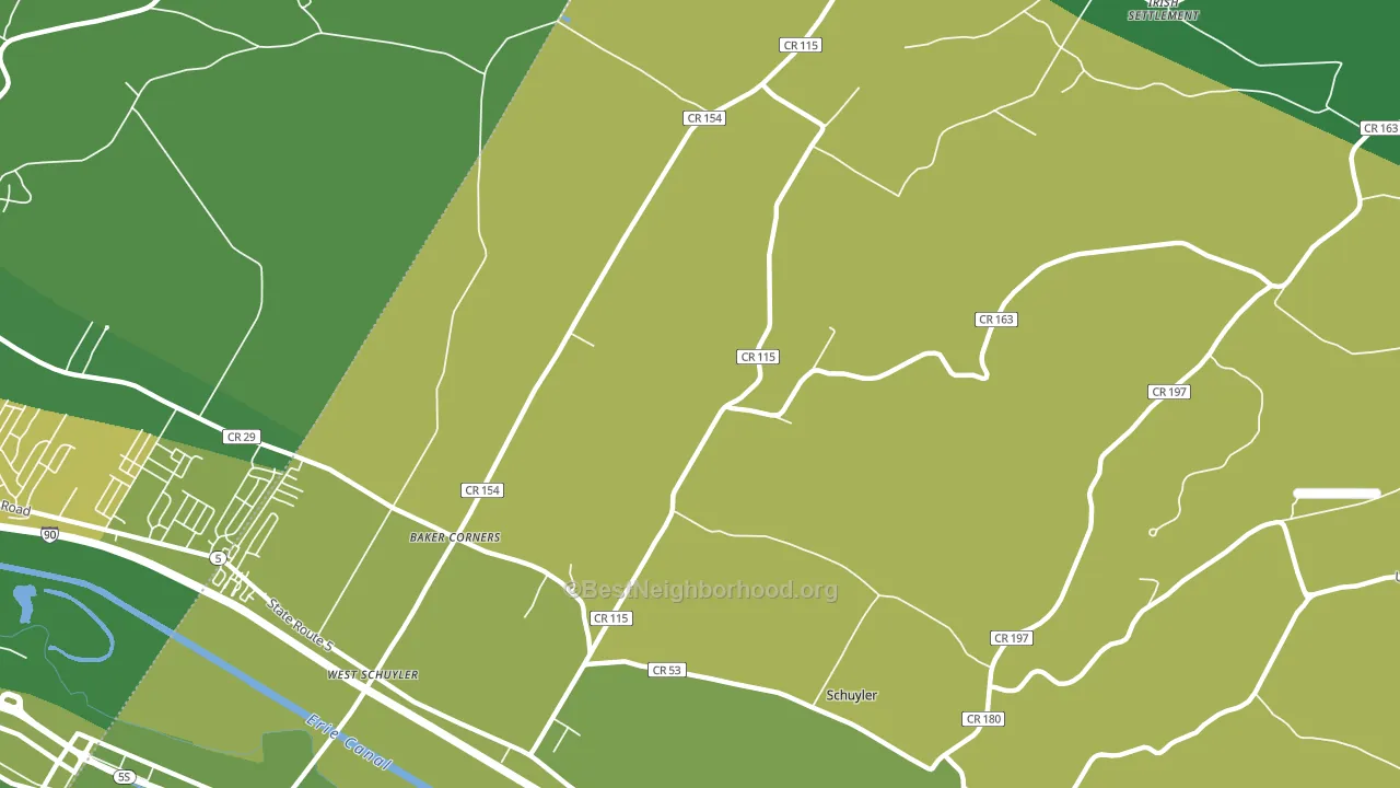 West Schuyler, NY block-group voter-turnout map