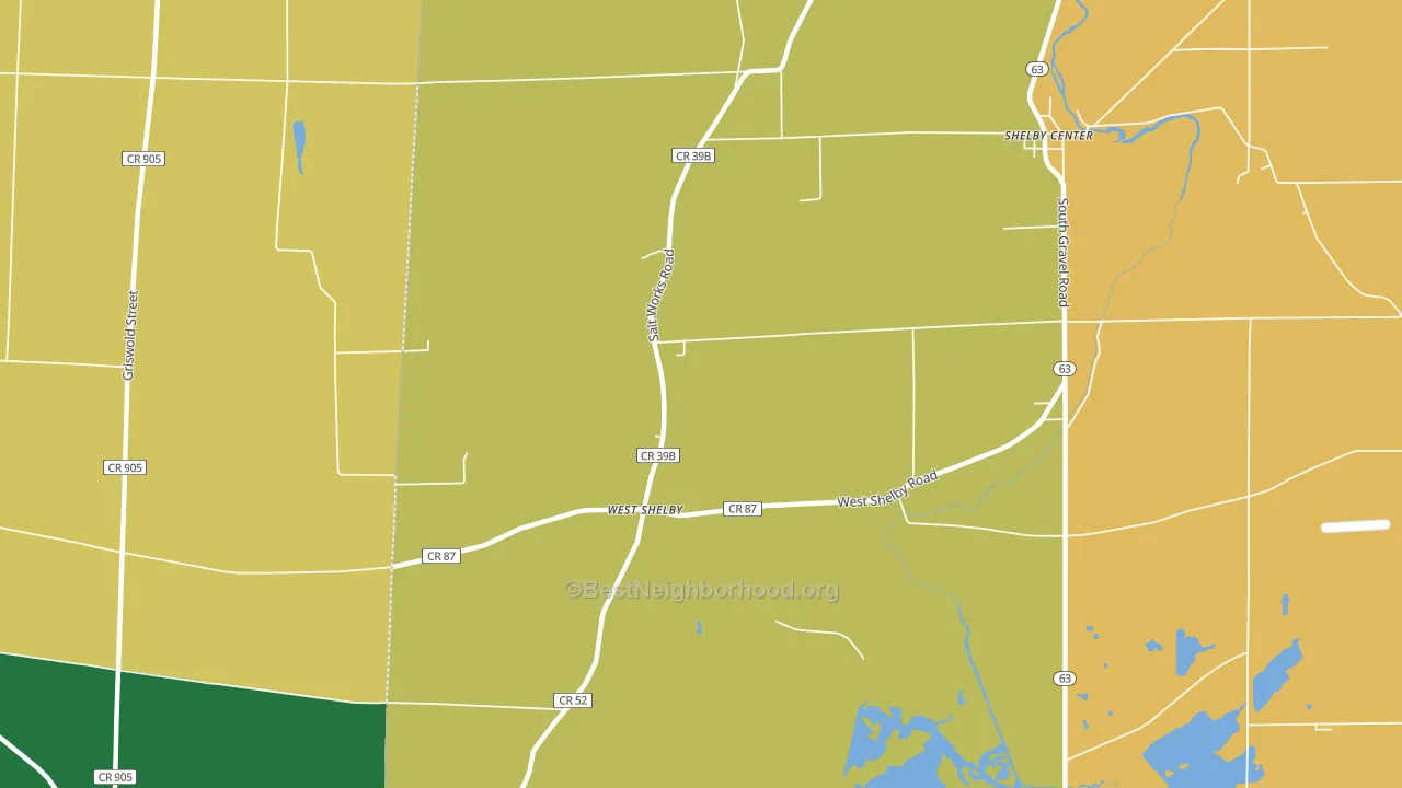 West Shelby, NY block-group voter-turnout map