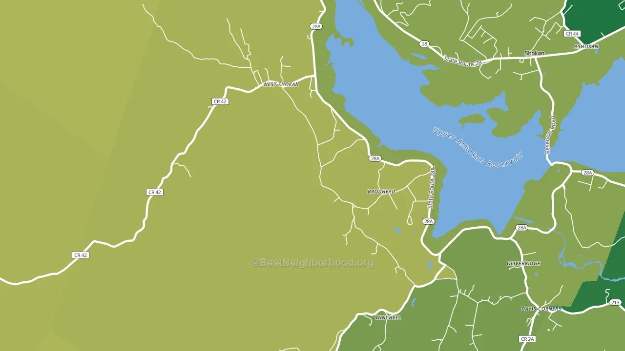West Shokan, NY block-group voter-turnout map