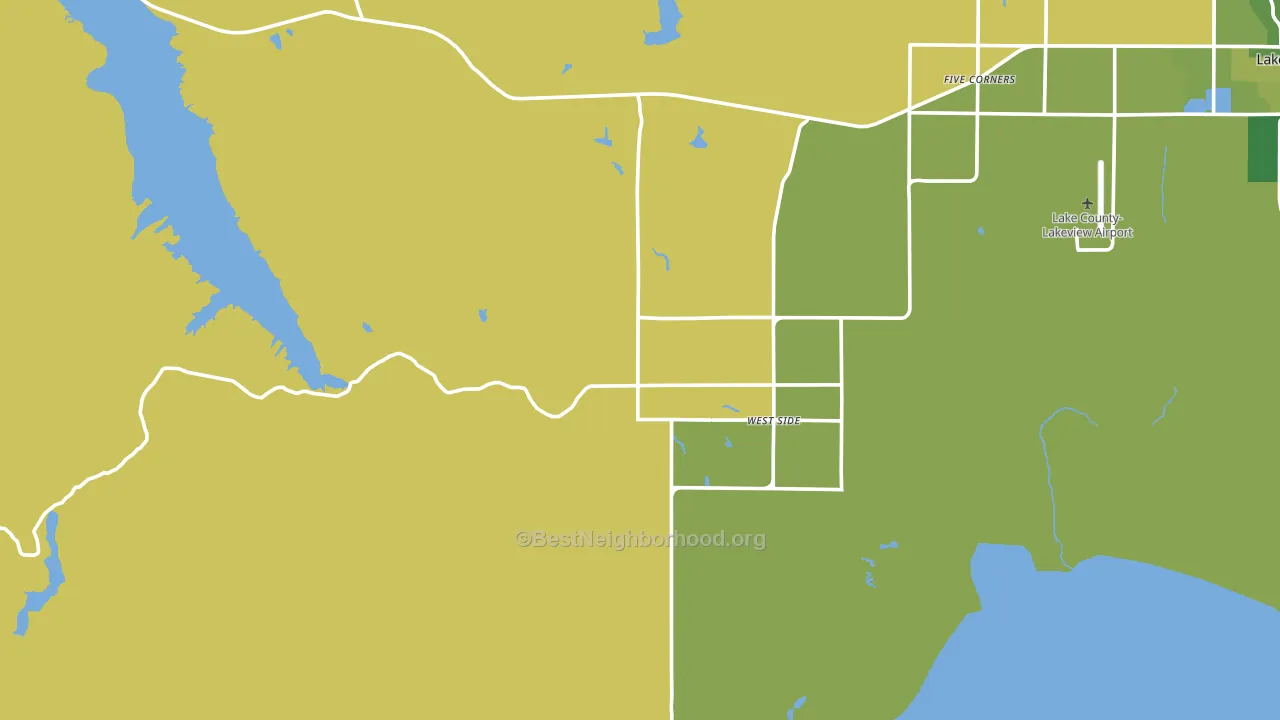 West Side, OR block-group voter-turnout map