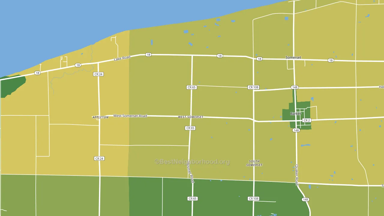 West Somerset, NY block-group voter-turnout map