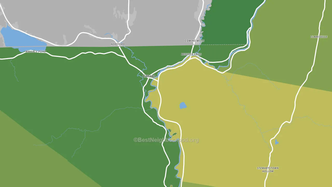 West Stewartstown, NH block-group voter-turnout map