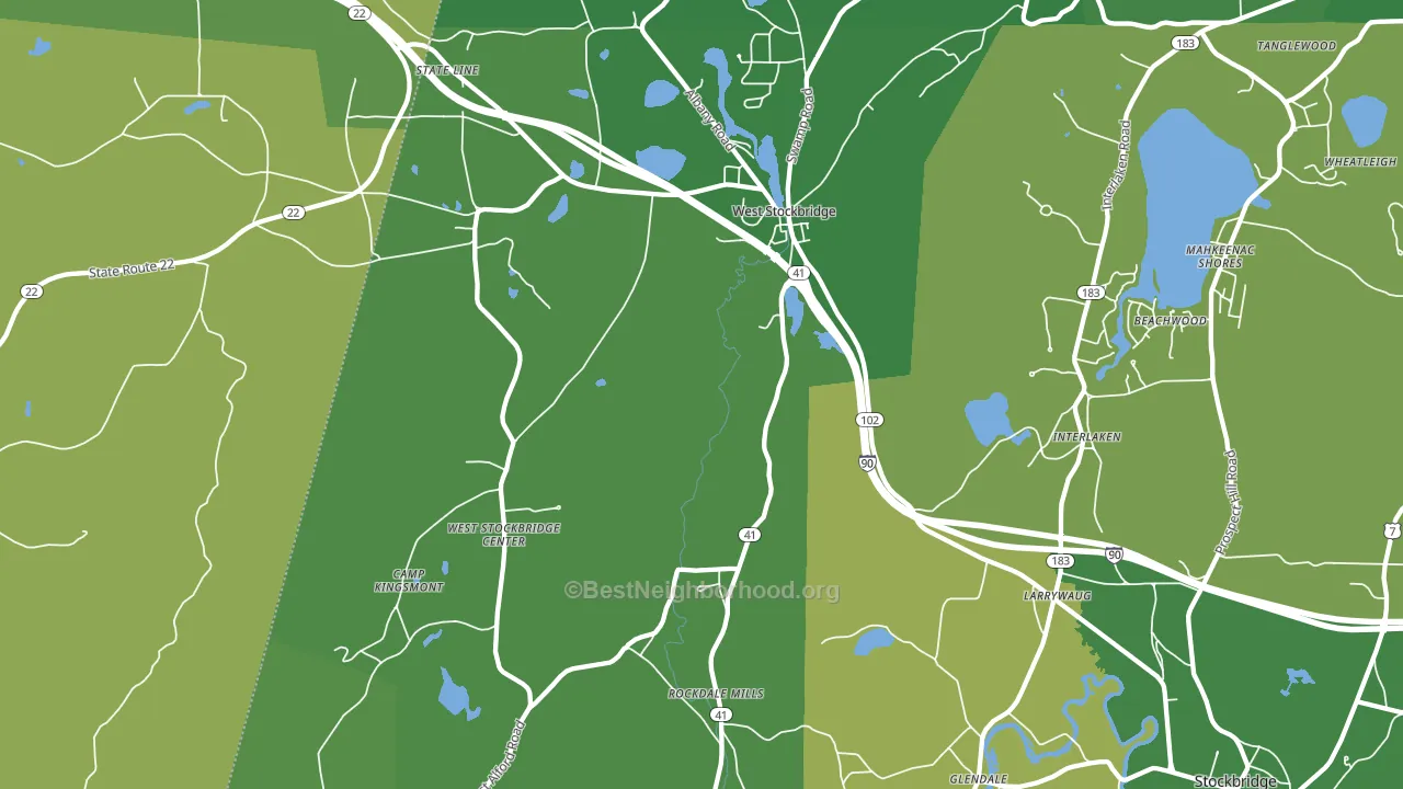 West Stockbridge, MA block-group voter-turnout map