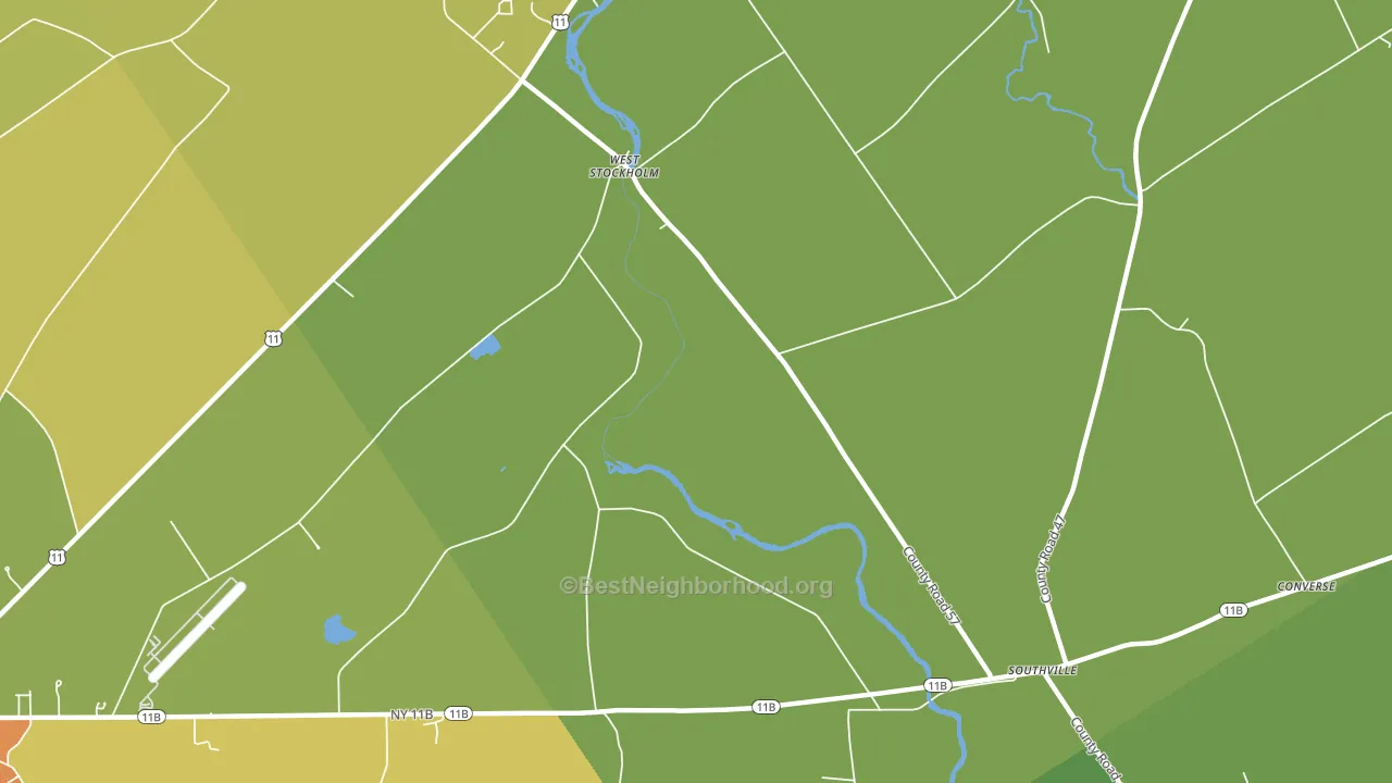 West Stockholm, NY block-group voter-turnout map