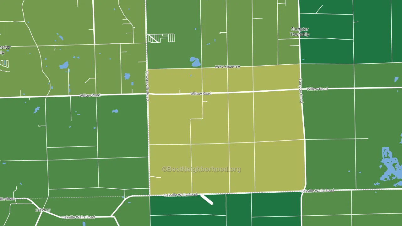 West Sumpter, MI block-group voter-turnout map