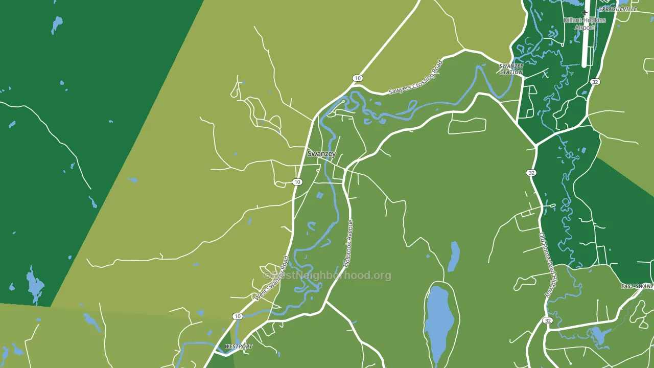 West Swanzey, NH block-group voter-turnout map
